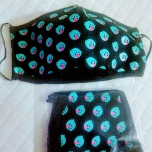 Pink dolphin face mask